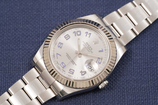 Rolex Datejust II Silver Arabic Dial ref. 116334 Full Set