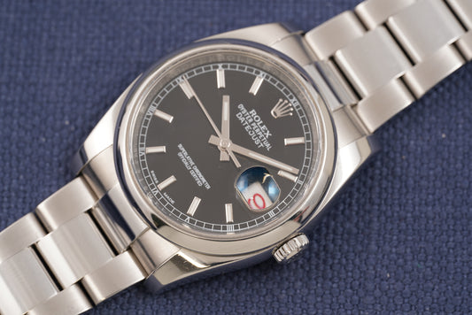 Rolex Datejust 36mm Black Dial ref. 116200 Watch Only
