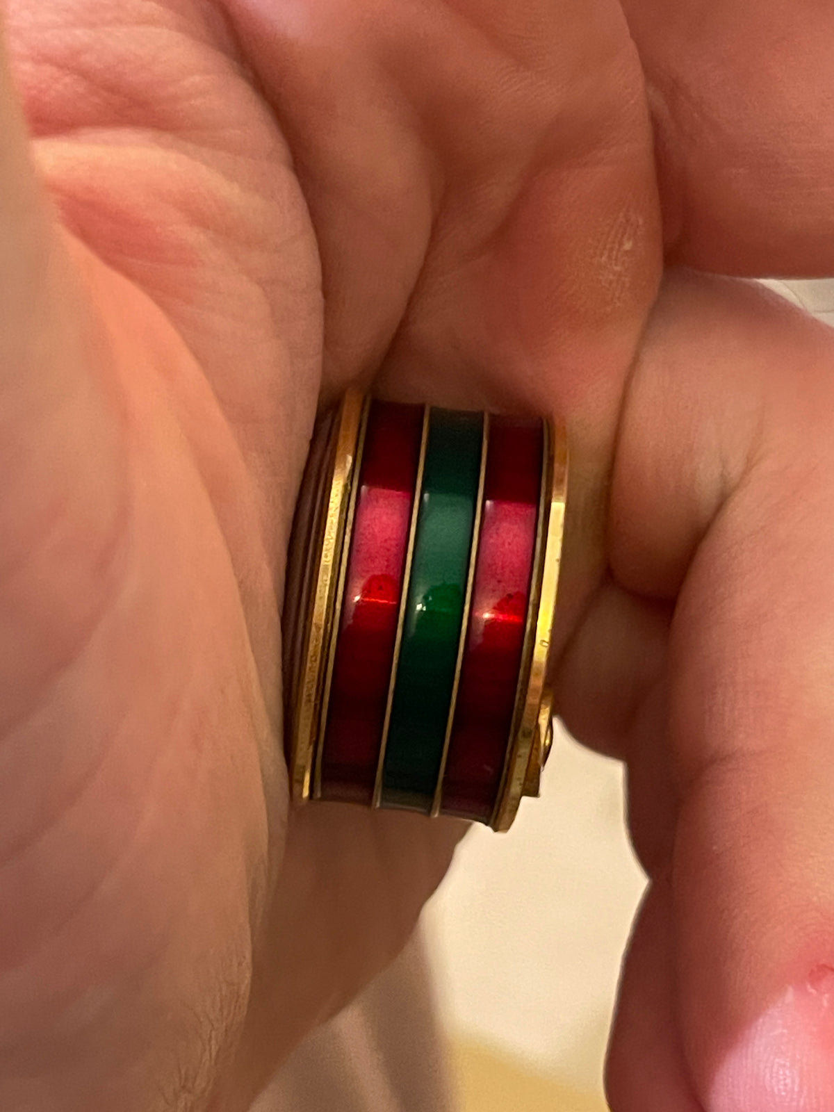 Miniature Brass and Enamel Cartier Musical Alarm Clock 1960s