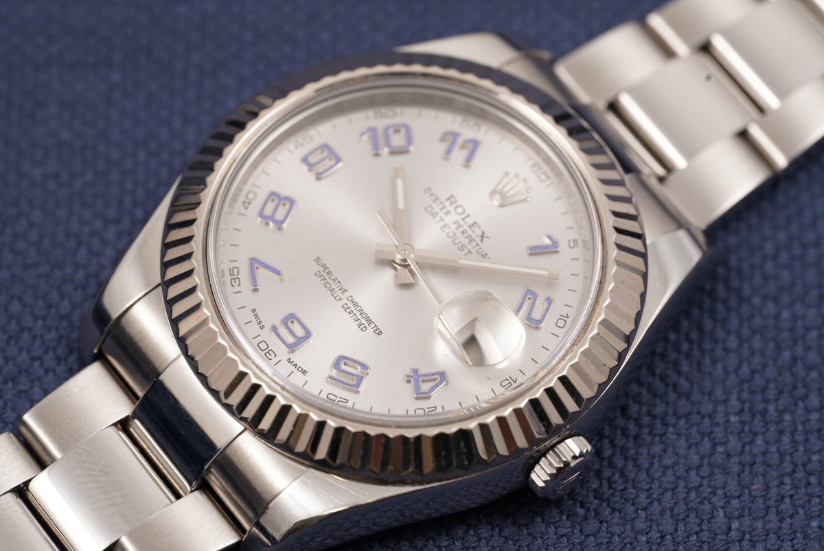 Rolex Datejust II Silver Arabic Dial ref. 116334 Full Set