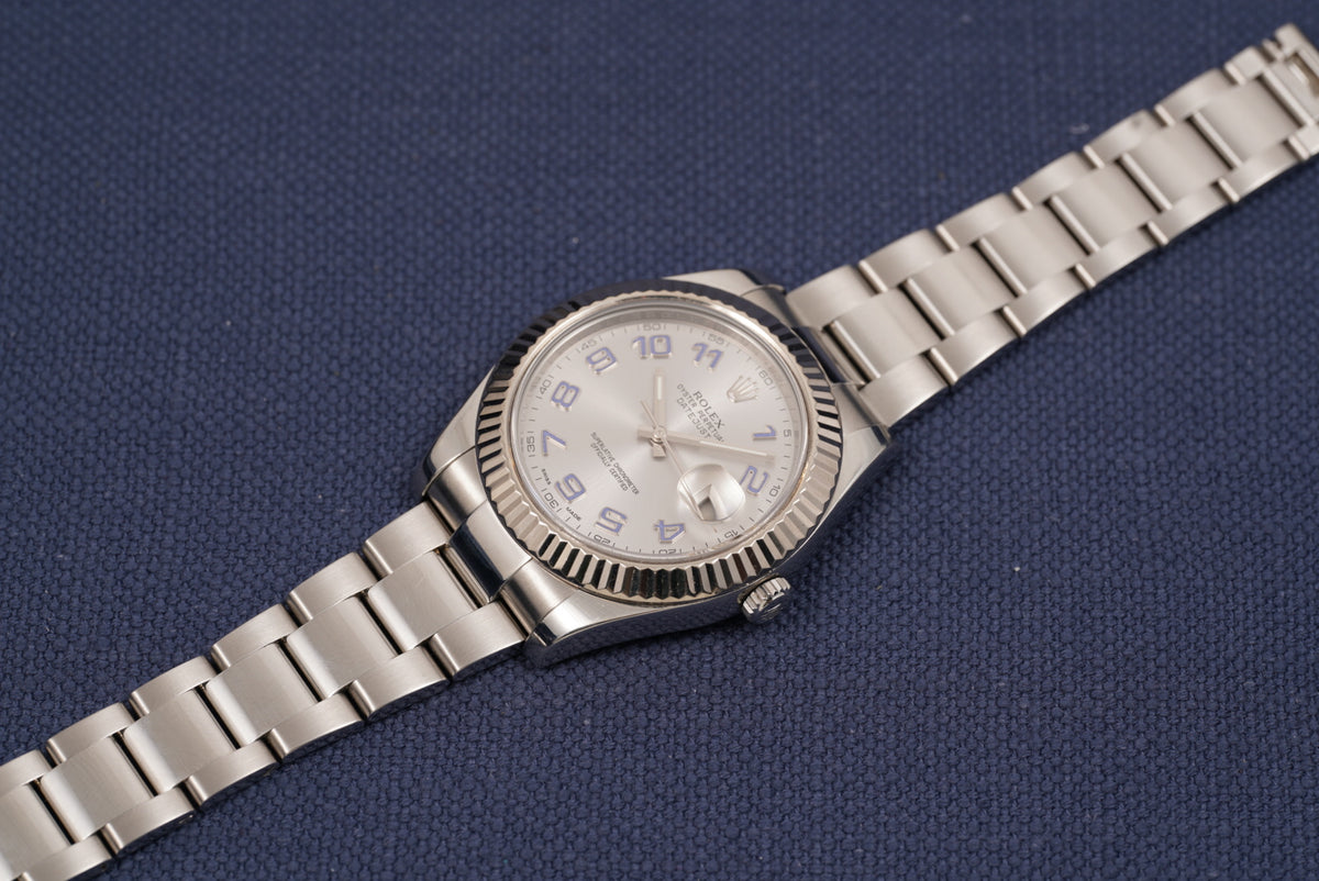Rolex Datejust II Silver Arabic Dial ref. 116334 Full Set