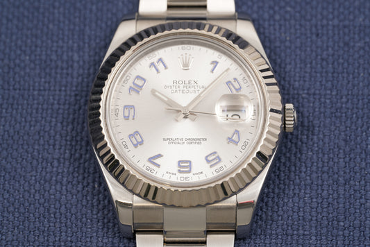 Rolex Datejust II Silver Arabic Dial ref. 116334 Full Set