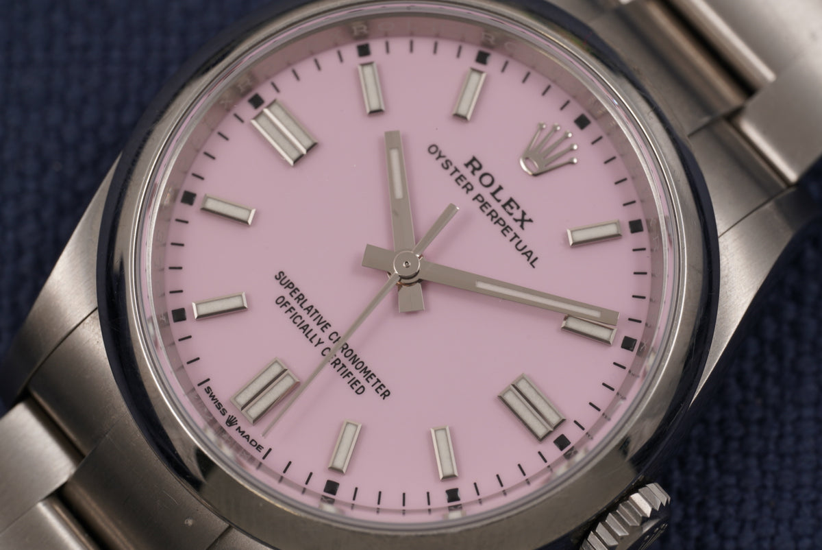 Rolex Oyster Perpetual 36mm Candy Pink ref. 126000 Box and Papers