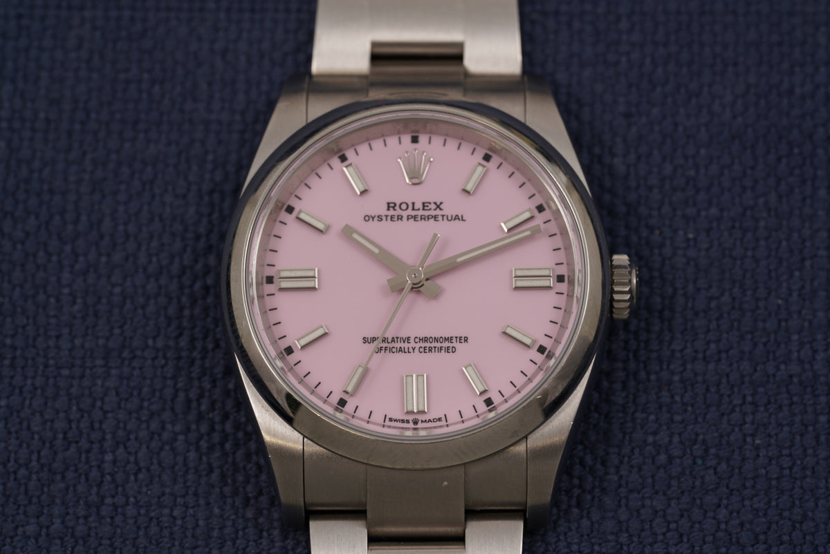 Rolex Oyster Perpetual 36mm Candy Pink ref. 126000 Box and Papers