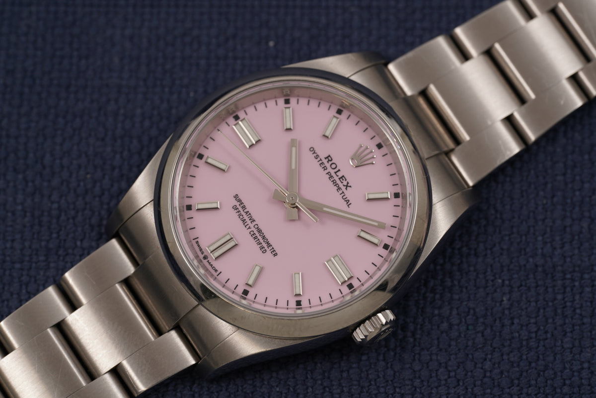Rolex Oyster Perpetual 36mm Candy Pink ref. 126000 Box and Papers