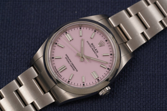 Rolex Oyster Perpetual 36mm Candy Pink ref. 126000 Box and Papers