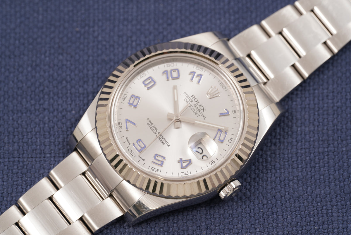 Rolex Datejust II Silver Arabic Dial ref. 116334 Full Set