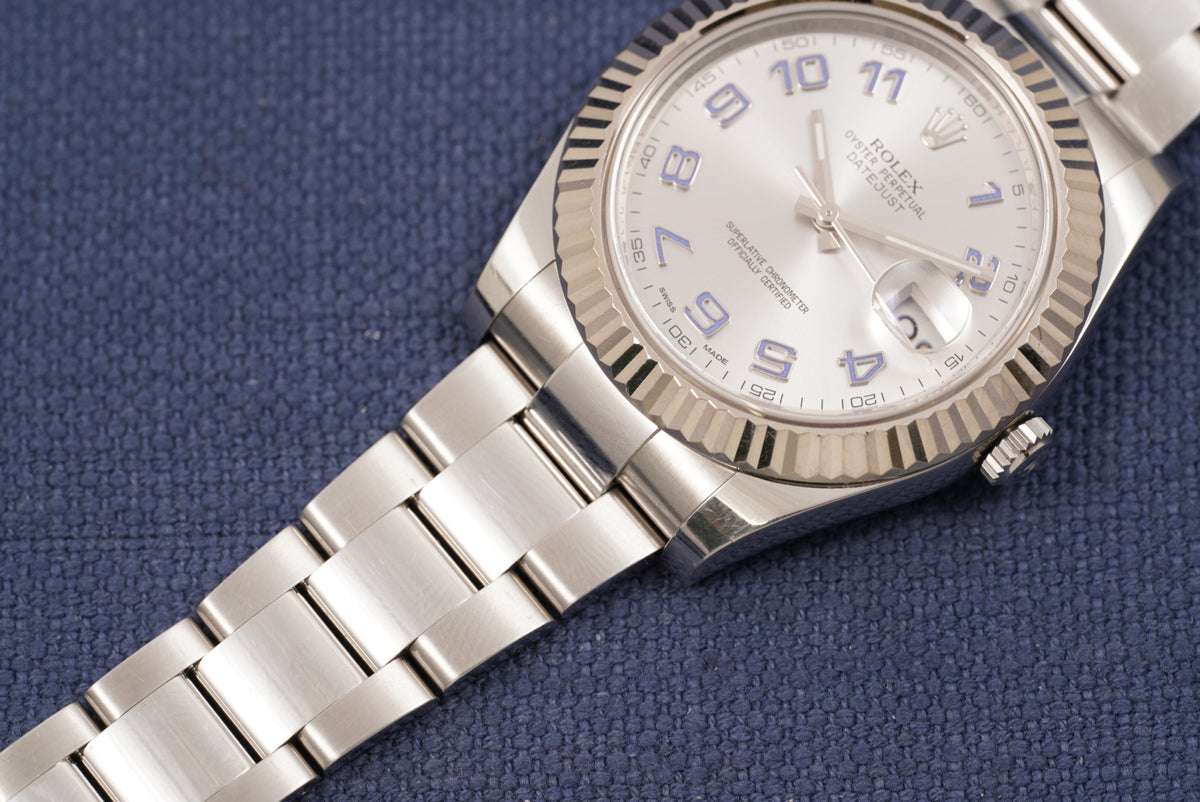 Rolex Datejust II Silver Arabic Dial ref. 116334 Full Set