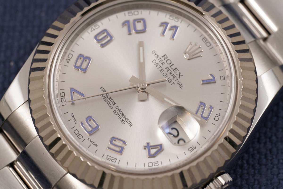 Rolex Datejust II Silver Arabic Dial ref. 116334 Full Set