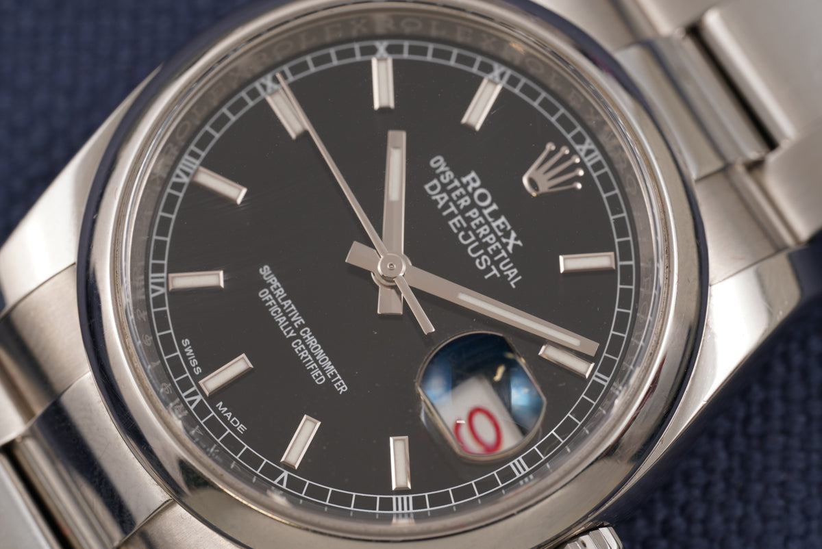 Rolex Datejust 36mm Black Dial ref. 116200 Watch Only