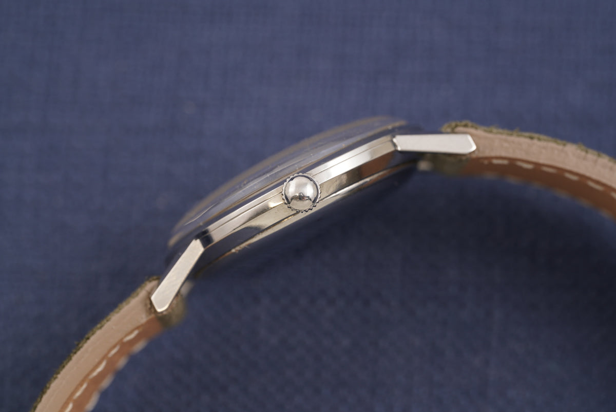 Seiko Lord Marvel Carved Logo 14kt White Gold Indices Watch Only