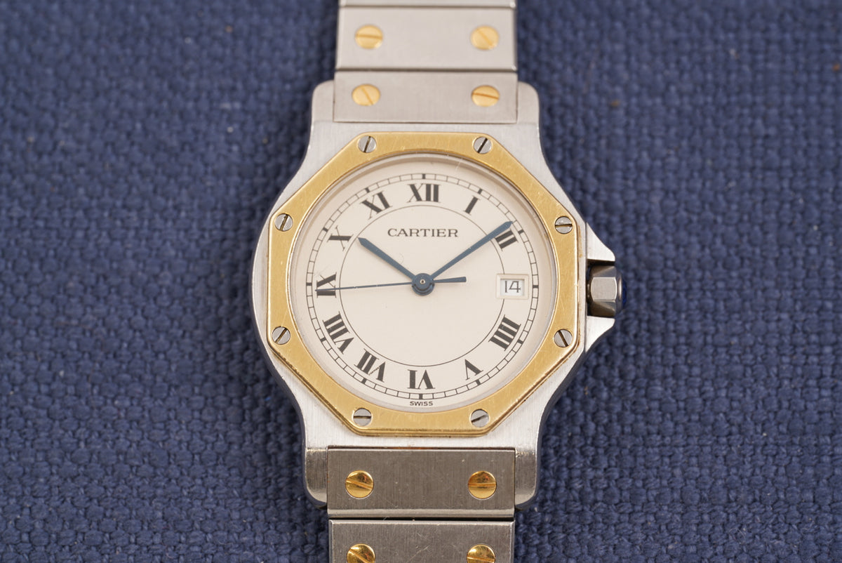 Cartier Santos Octagon Two-Tone ref. 187902 Full Set