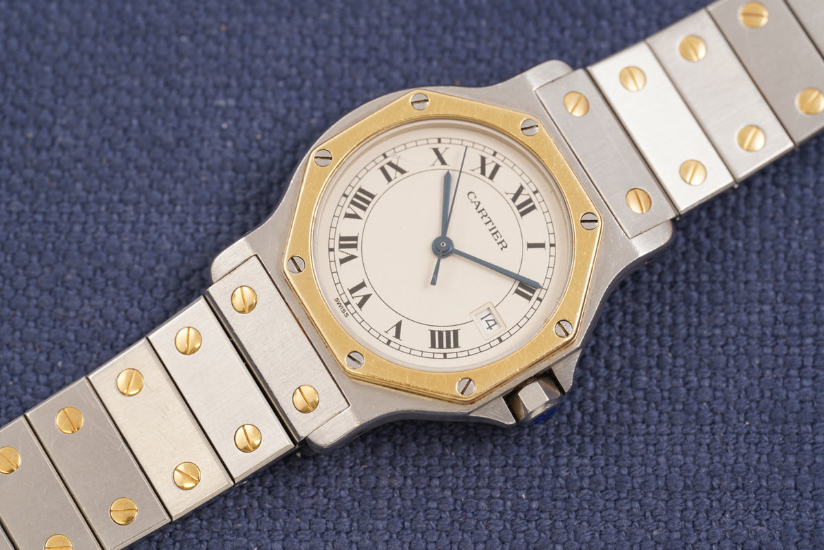 Cartier Santos Octagon Two-Tone ref. 187902 Full Set