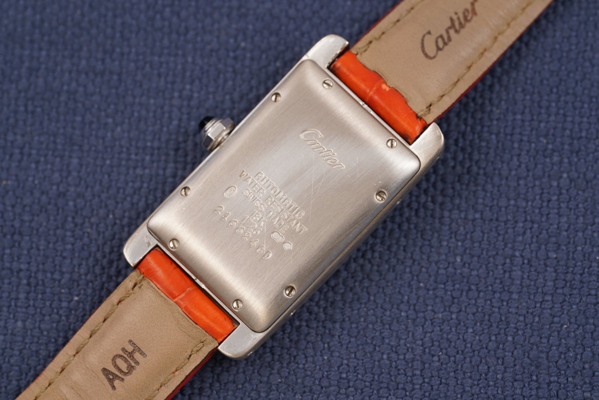 Cartier Tank Americaine ref. 1726 Automatic 18kt White Gold Watch Only