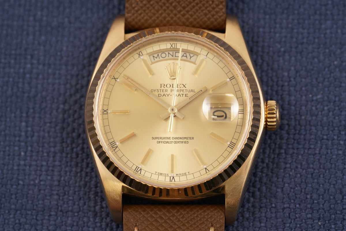 Rolex Day-Date ref. 18038 Champagne Dial Watch Only