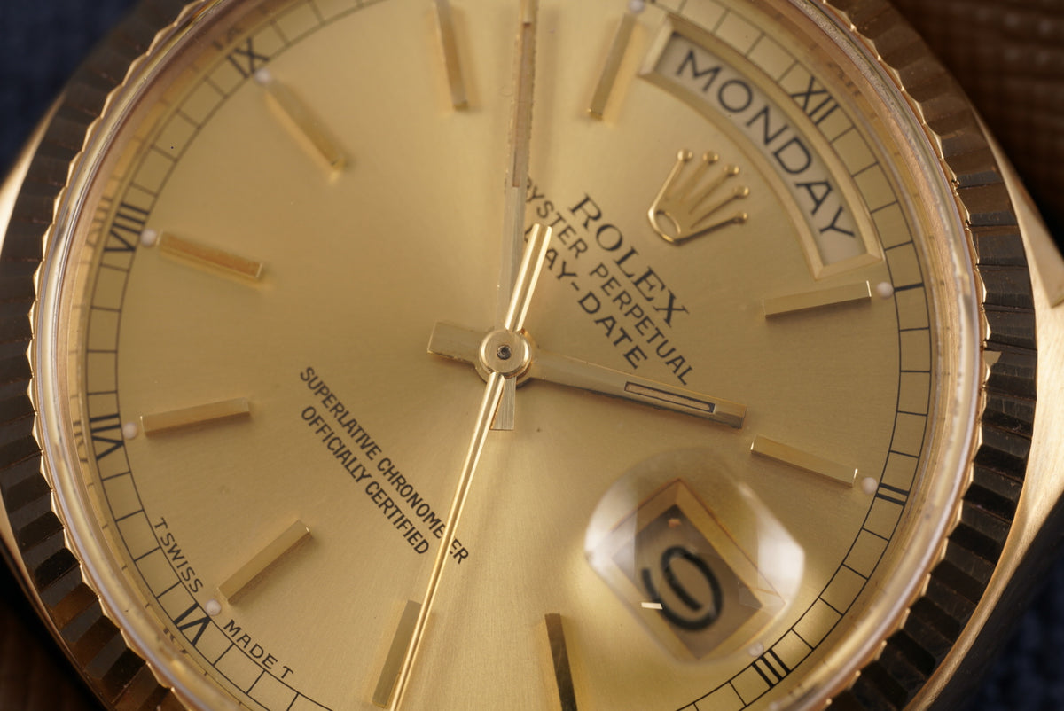 Rolex Day-Date ref. 18038 Champagne Dial Watch Only