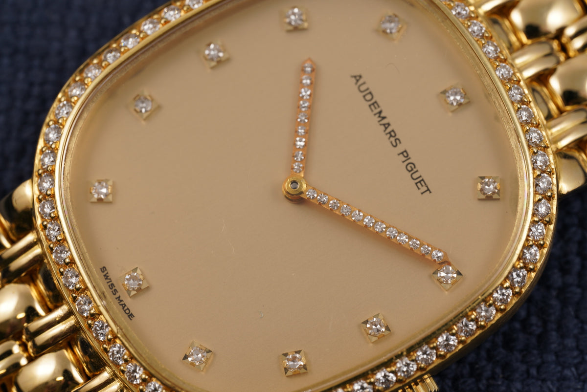 Audemars Piguet Ellipse Diamond-Set Dial Hands and Bezel Watch Only