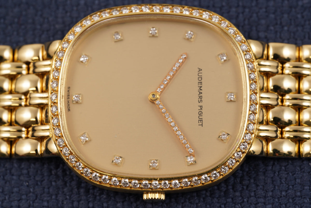Audemars Piguet Ellipse Diamond-Set Dial Hands and Bezel Watch Only