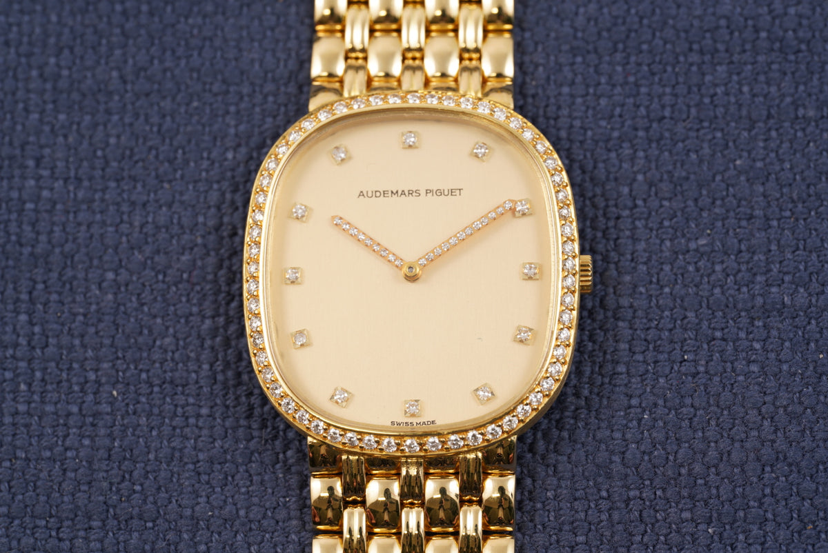 Audemars Piguet Ellipse Diamond-Set Dial Hands and Bezel Watch Only
