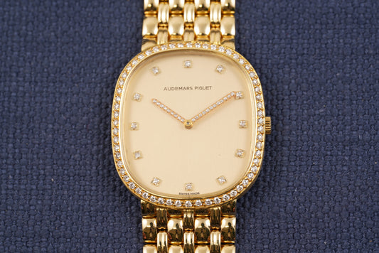 Audemars Piguet Ellipse Diamond-Set Dial Hands and Bezel Watch Only