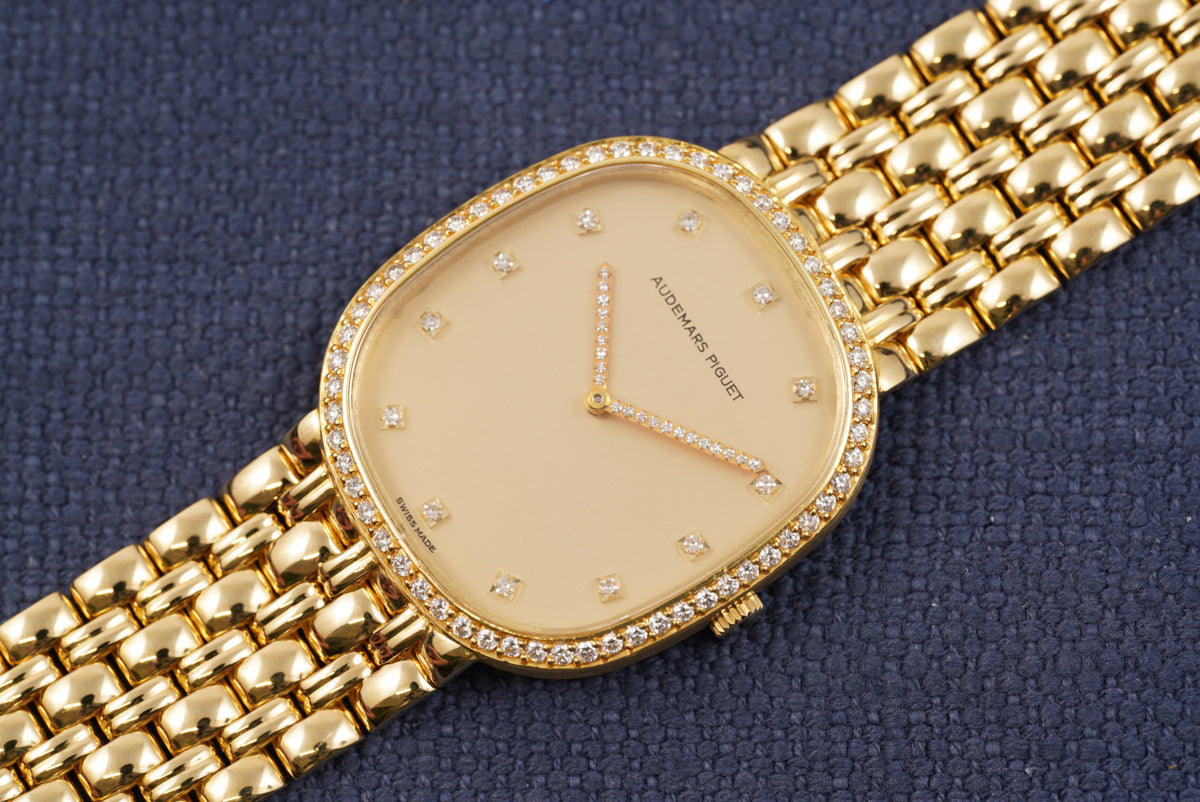 Audemars Piguet Ellipse Diamond-Set Dial Hands and Bezel Watch Only