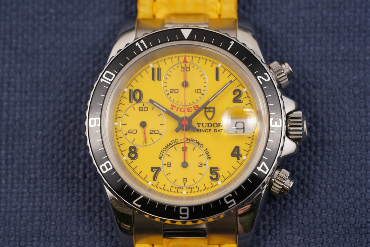 Tudor Prince Date Chronograph "Tiger" ref. 79270 Yellow Dial Full Set and Service