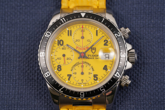 Tudor Prince Date Chronograph "Tiger" ref. 79270 Yellow Dial Full Set and Service