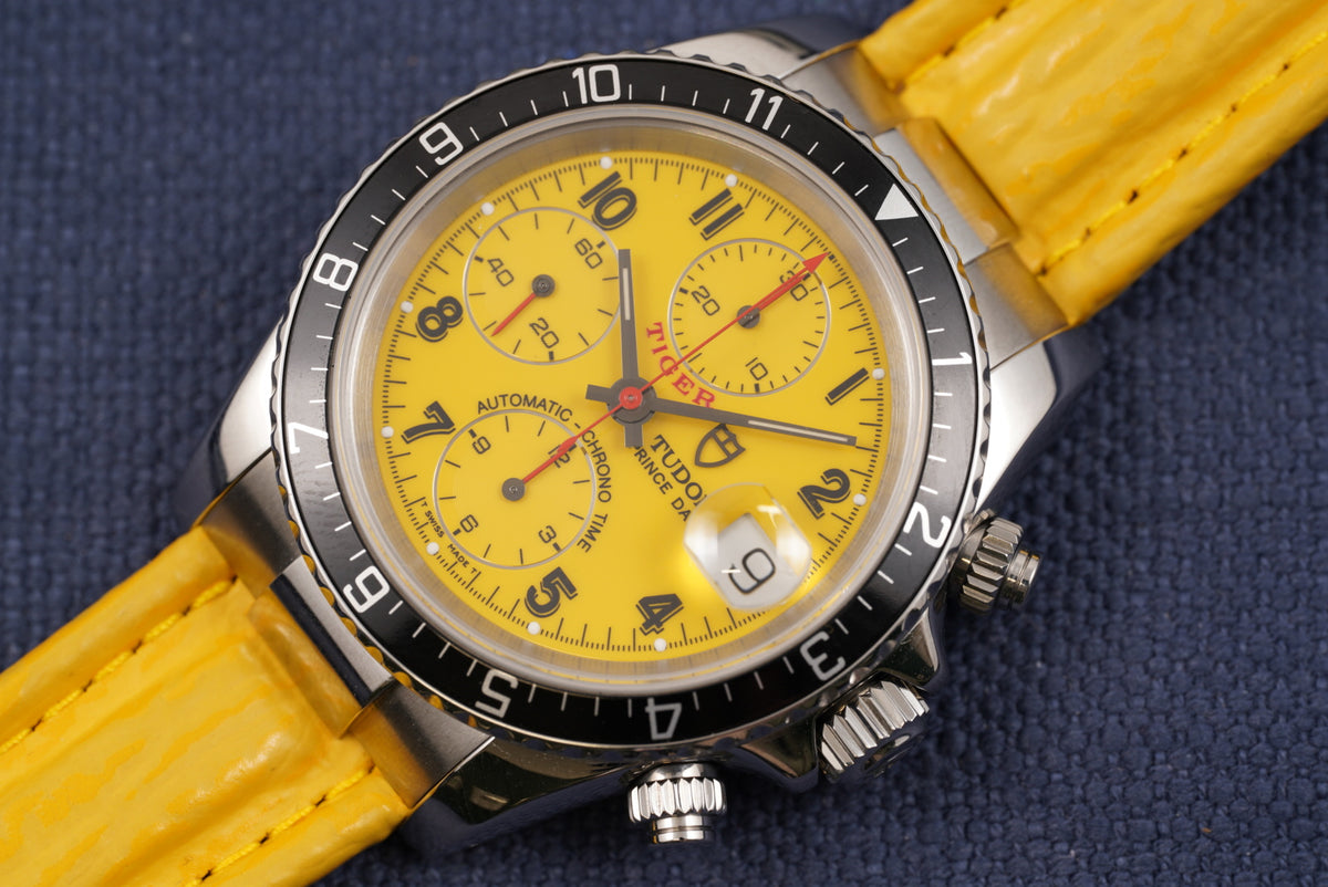 Tudor Prince Date Chronograph "Tiger" ref. 79270 Yellow Dial Full Set and Service