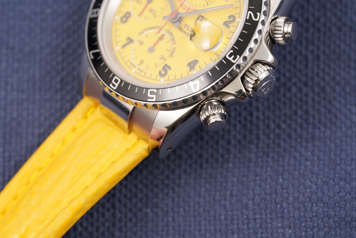 Tudor Prince Date Chronograph "Tiger" ref. 79270 Yellow Dial Full Set and Service