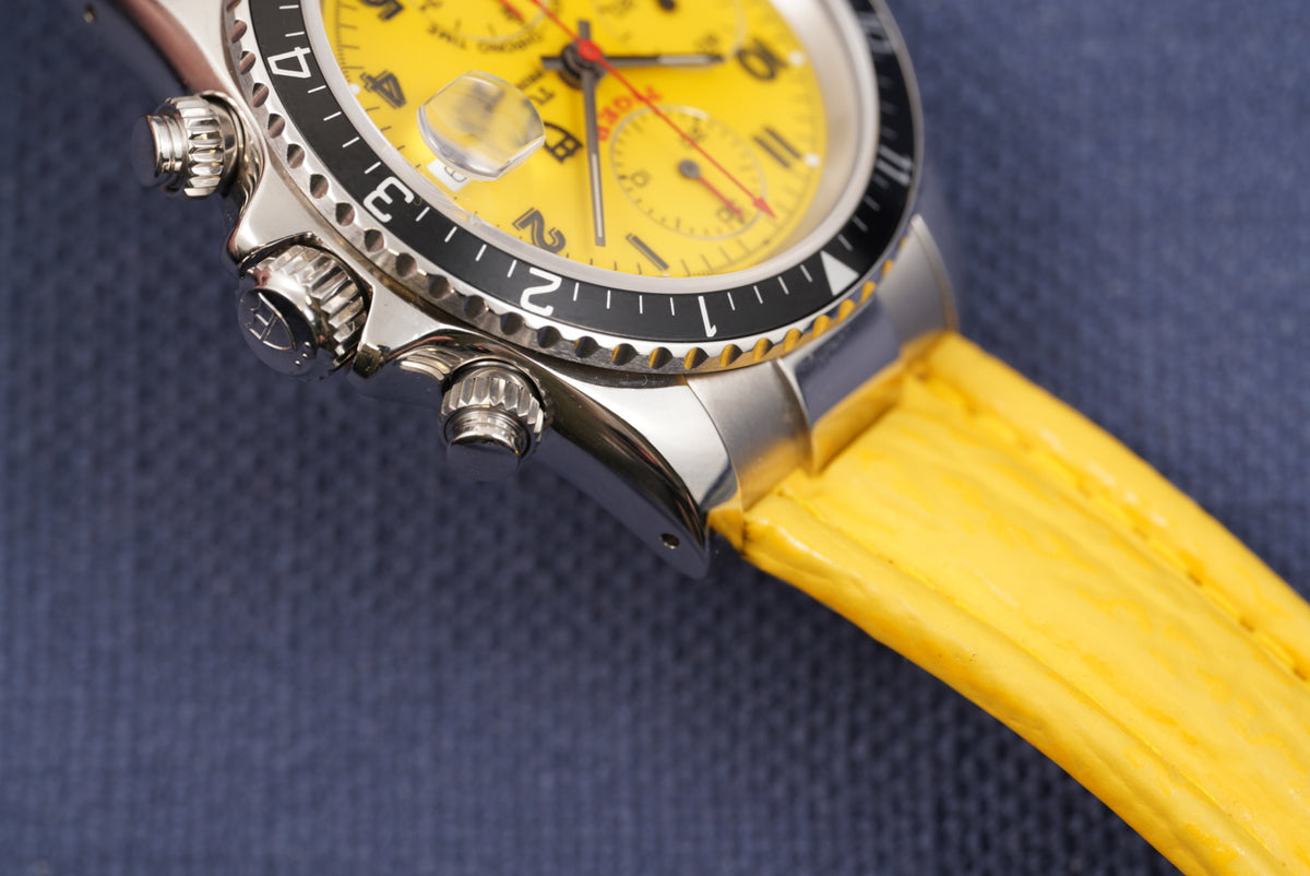 Tudor Prince Date Chronograph "Tiger" ref. 79270 Yellow Dial Full Set and Service