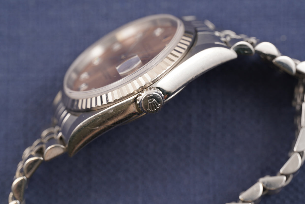Rolex Datejust ref. 16234 Salmon Diamond Dial Watch Only