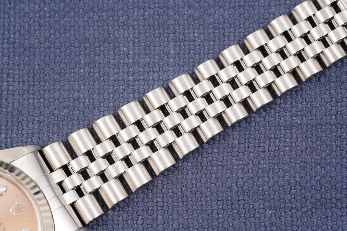 Rolex Datejust ref. 16234 Salmon Diamond Dial Watch Only