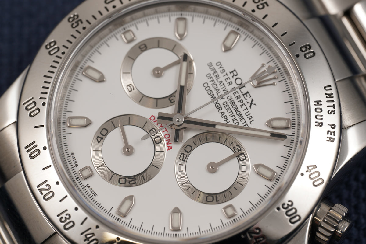 Rolex Daytona White Dial ref. 116520 "APH" Dial Full Set